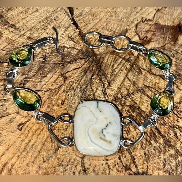 Dendritic Tree Agate Bracelet 7 1/2”- 8” - Picture 11 of 12